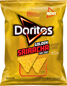Doritos Tortilla Chips Golden Sriracha 2 5/8 Oz